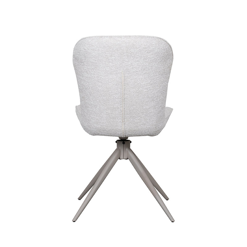 LABEL51 Eetkamerstoelen Thorben - Naturel - Geweven - Taupe Metalen Frame