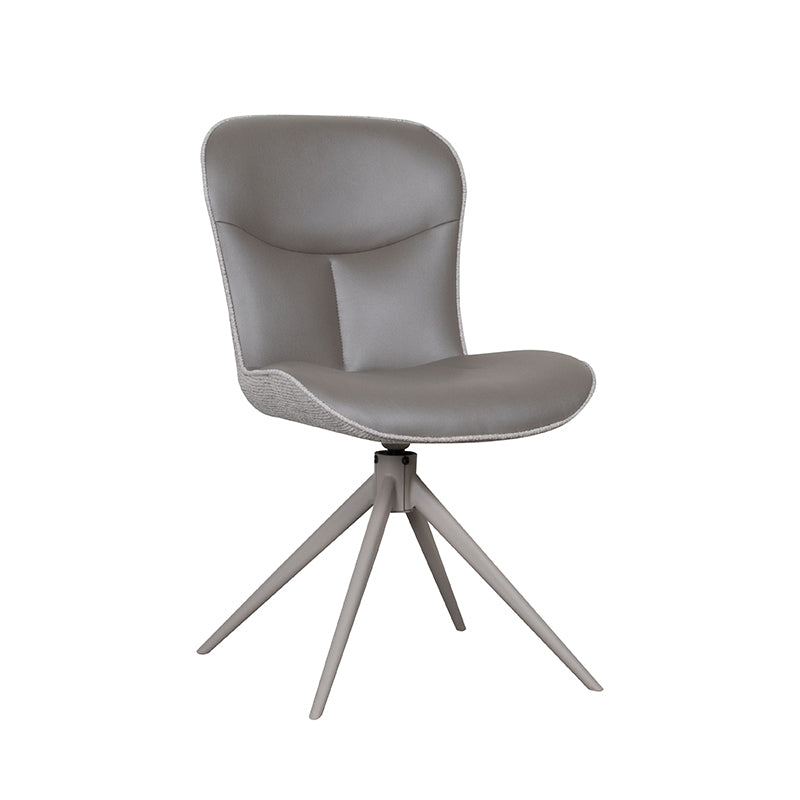 LABEL51 Eetkamerstoelen Thorben - Forest - Kunstleder - Taupe Metalen Frame