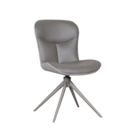 LABEL51 Eetkamerstoelen Thorben - Forest - Kunstleder - Taupe Metalen Frame