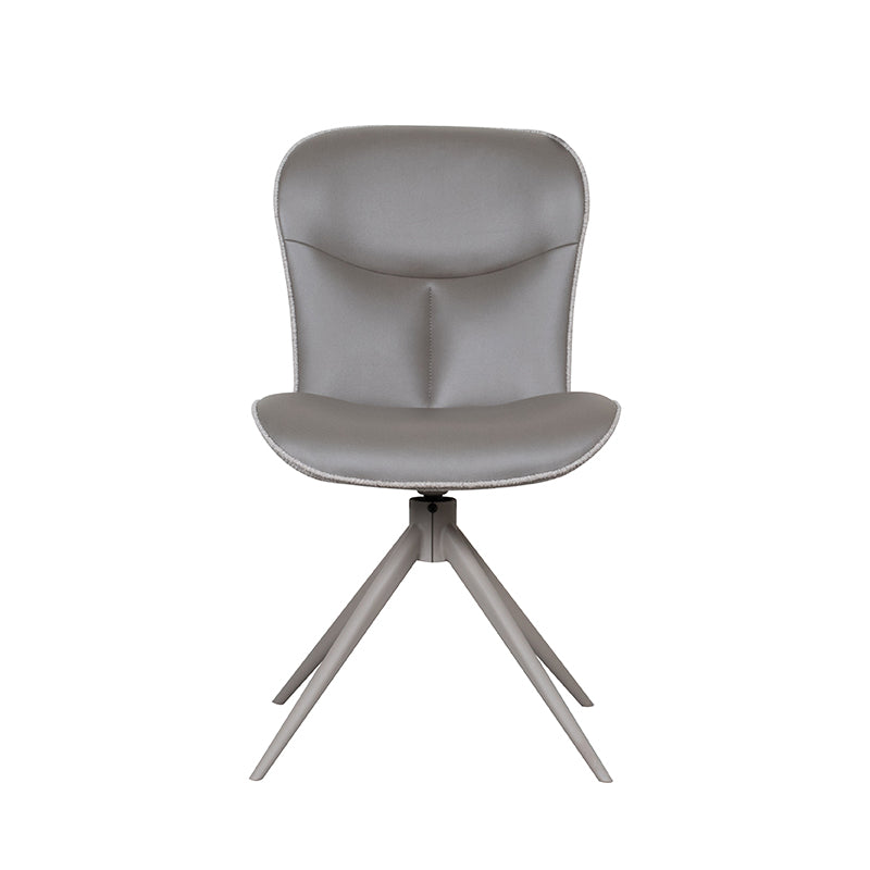 LABEL51 Eetkamerstoelen Thorben - Forest - Kunstleder - Taupe Metalen Frame