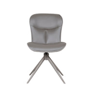 LABEL51 Eetkamerstoelen Thorben - Forest - Kunstleder - Taupe Metalen Frame