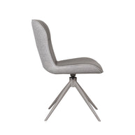 LABEL51 Eetkamerstoelen Thorben - Forest - Kunstleder - Taupe Metalen Frame
