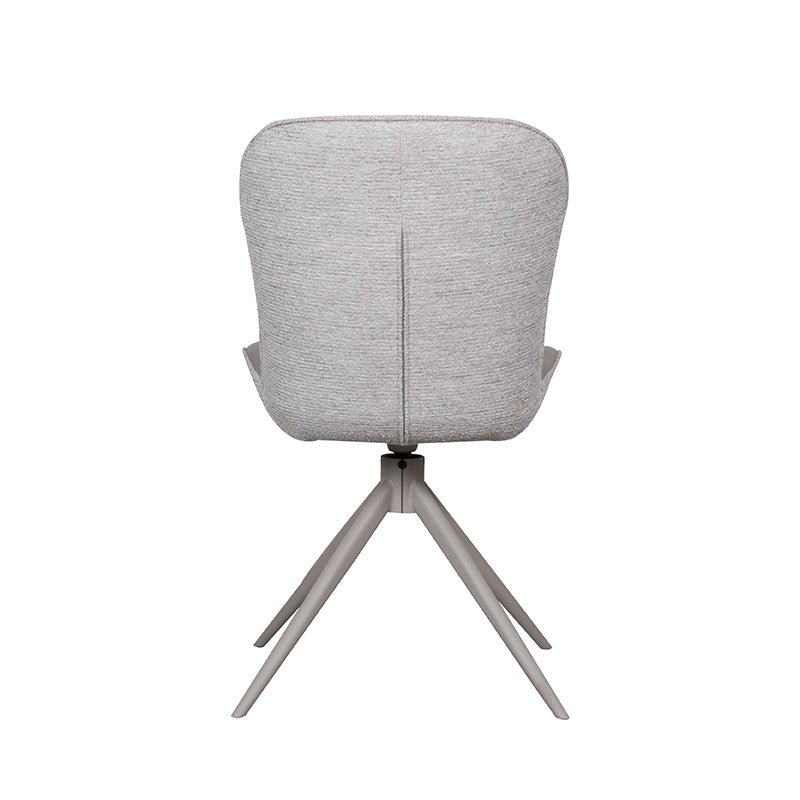 LABEL51 Eetkamerstoelen Thorben - Forest - Kunstleder - Taupe Metalen Frame