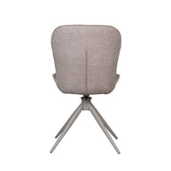 LABEL51 Eetkamerstoelen Thorben - Bruin - Kunstleder - Taupe Metalen Frame