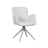 LABEL51 Eetkamerstoelen Lasse - Naturel - Geweven - Taupe Metalen Frame