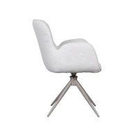 LABEL51 Eetkamerstoelen Lasse - Naturel - Geweven - Taupe Metalen Frame