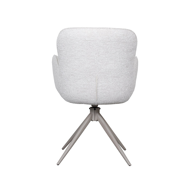 LABEL51 Eetkamerstoelen Lasse - Naturel - Geweven - Taupe Metalen Frame