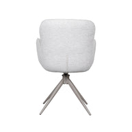 LABEL51 Eetkamerstoelen Lasse - Naturel - Geweven - Taupe Metalen Frame
