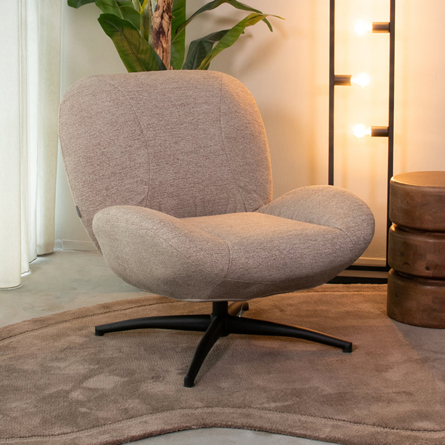 LABEL51 Fauteuils Clayton - Taupe - Geweven - One Size