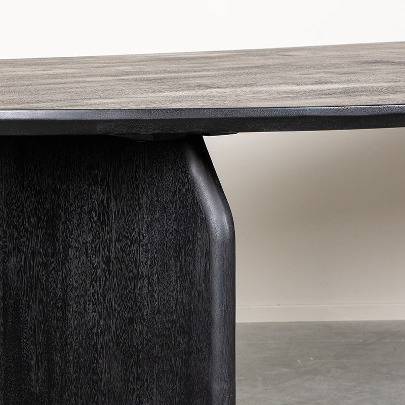 LABEL51 Eetkamertafels Cooper - Zwart - Mangohout - 250 cm