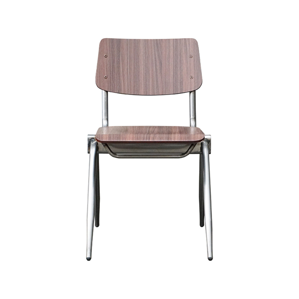 LABEL51 Eetkamerstoelen Solid - Donkerbruin - Hout - Old Gun Metalen Frame