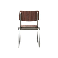 LABEL51 Eetkamerstoelen Solid - Donkerbruin - Hout - Old Gun Metalen Frame