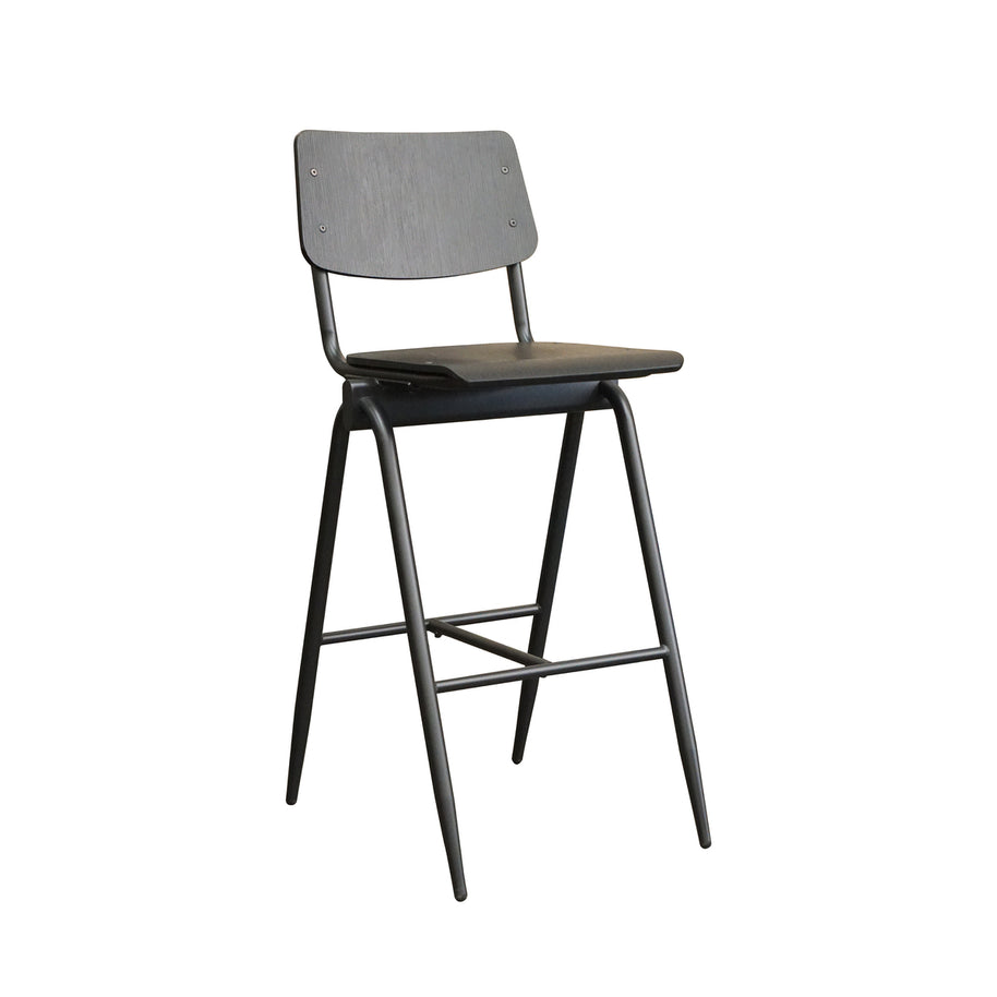 LABEL51 Barkrukken Solid - Zwart - Hout - Hoog