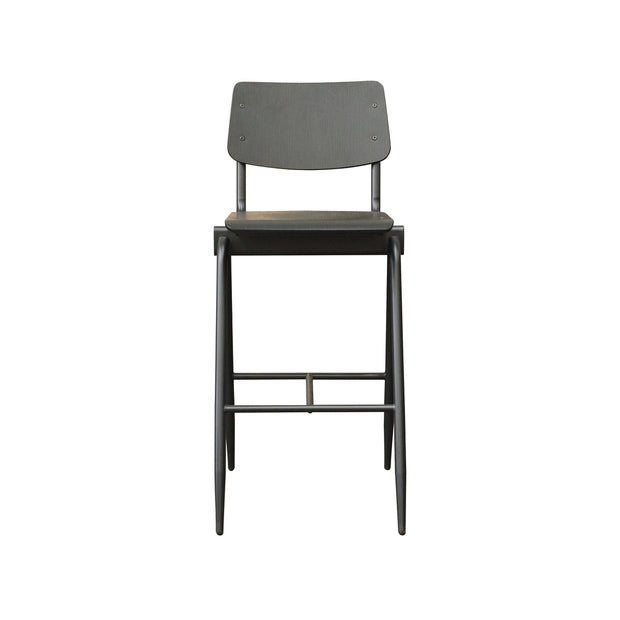 LABEL51 Barkrukken Solid - Zwart - Hout - Hoog