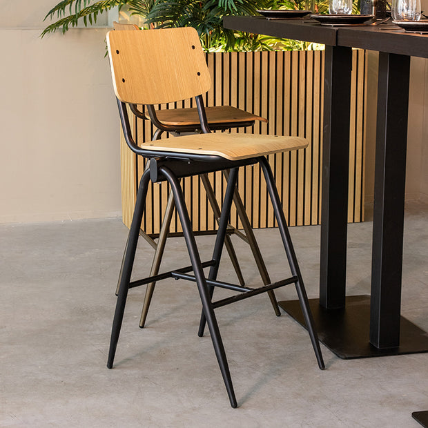 LABEL51 Barkrukken Solid - Naturel - Hout - Hoog