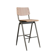 LABEL51 Barkrukken Solid - Walnoot - Hout - Hoog