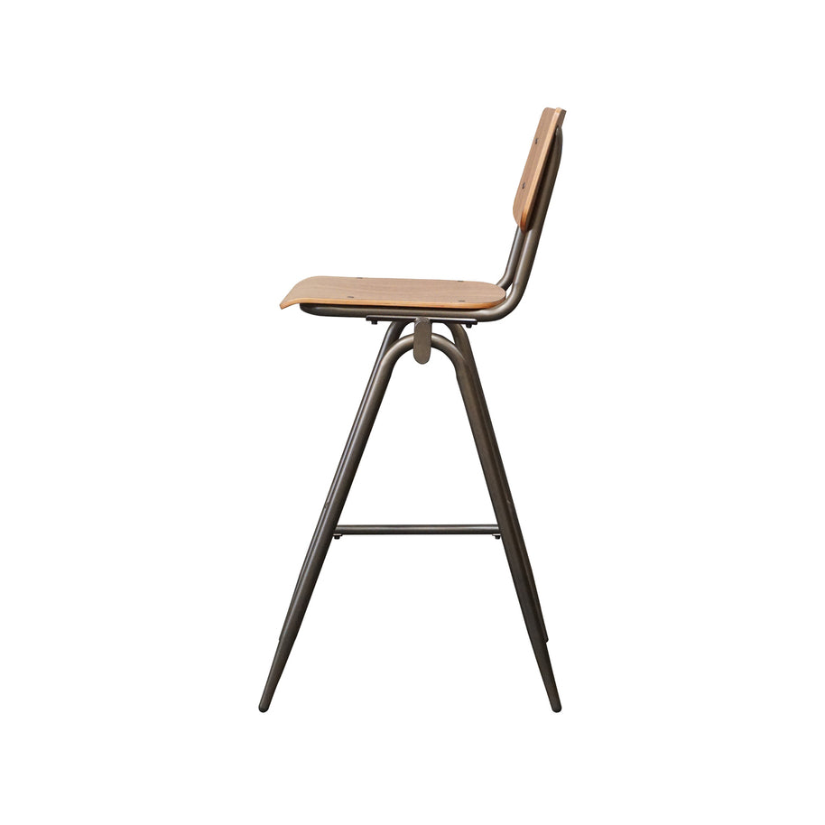 LABEL51 Barkrukken Solid - Walnoot - Hout - Hoog