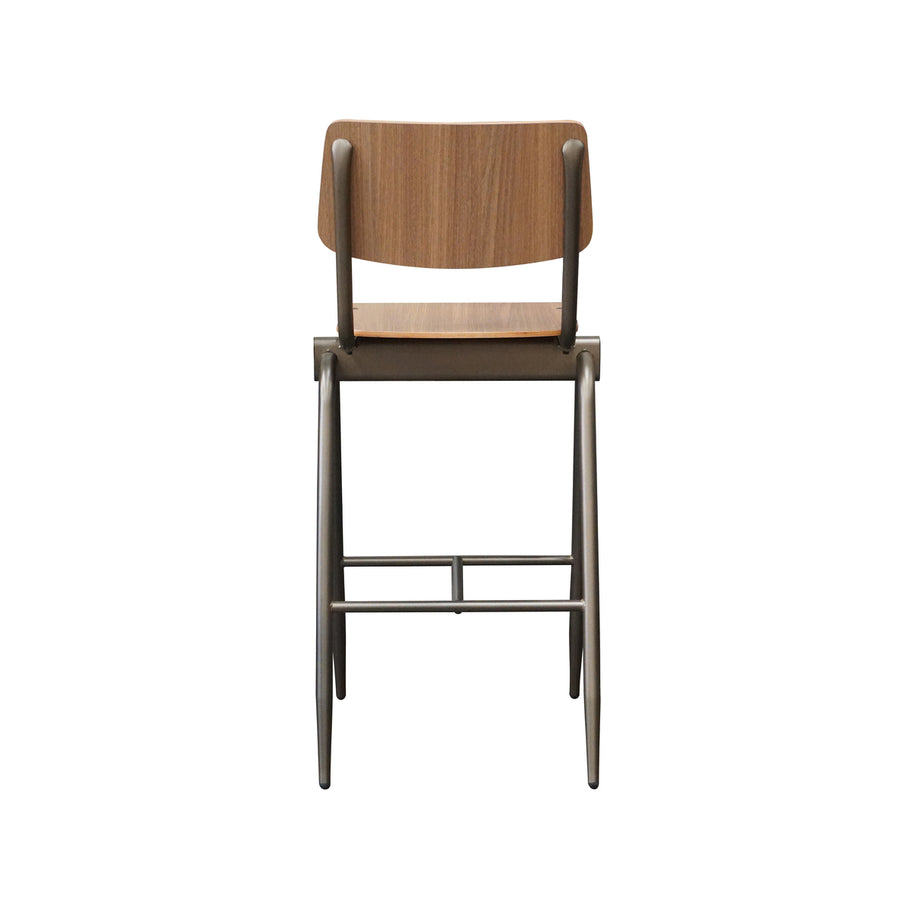 LABEL51 Barkrukken Solid - Walnoot - Hout - Hoog