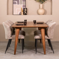 LABEL51 Eetkamertafels Fly - Nature Smooth - Mangohout - 190 cm