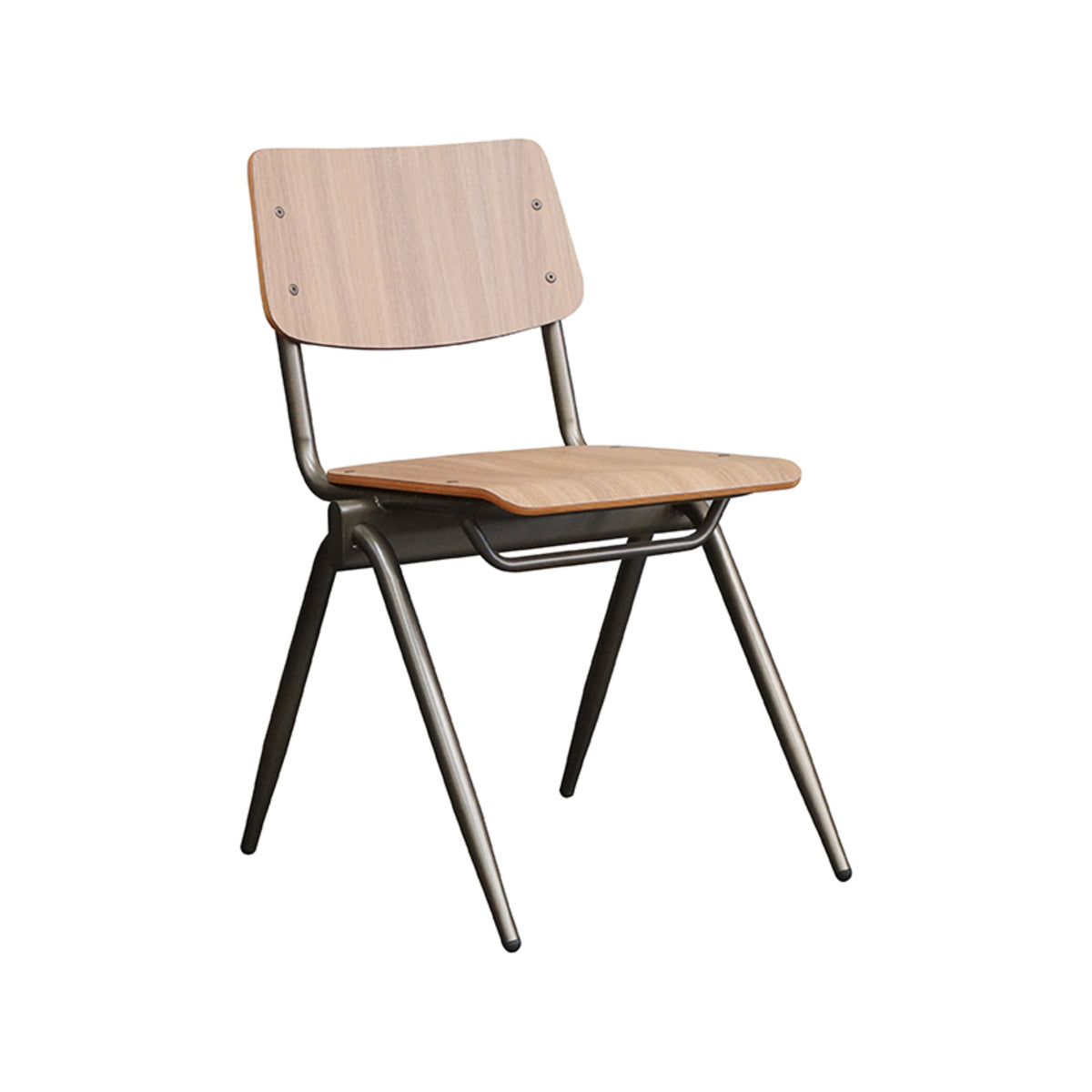 LABEL51 Eetkamerstoelen Solid - Walnoot - Hout - Goud Metalen Frame