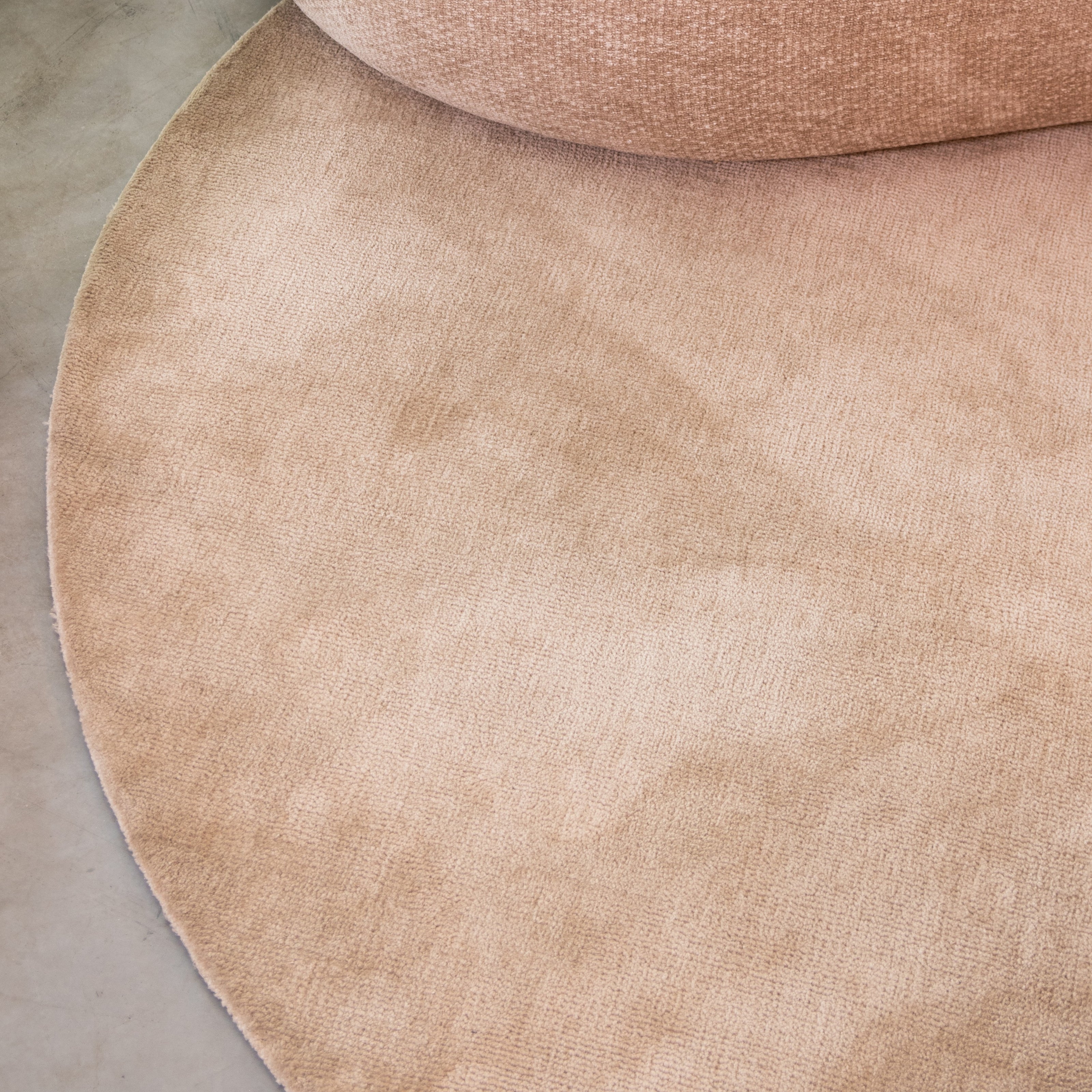 LABEL51 Vloerkleden Mila - Taupe - Polyester - 200x200 cm - Rond
