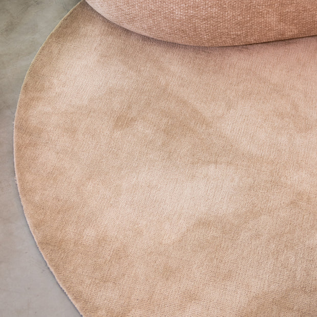 LABEL51 Vloerkleden Mila - Taupe - Polyester - 200x200 cm - Rond