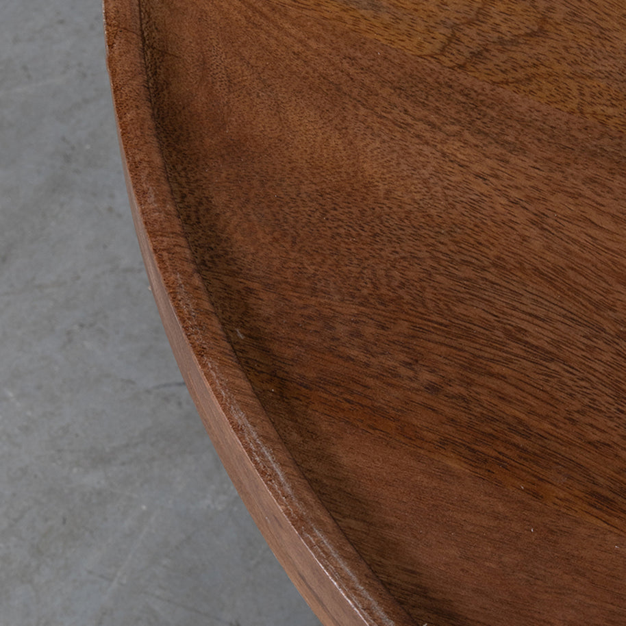 LABEL51 Bijzettafels Elly - Nature Smooth - Mangohout - 42 cm