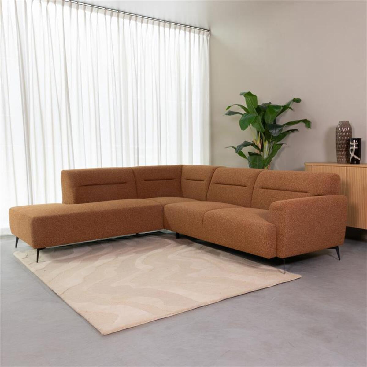 LABEL51 Hoekbanken Bolzano - Coral - Boucle - Hoekbank Links