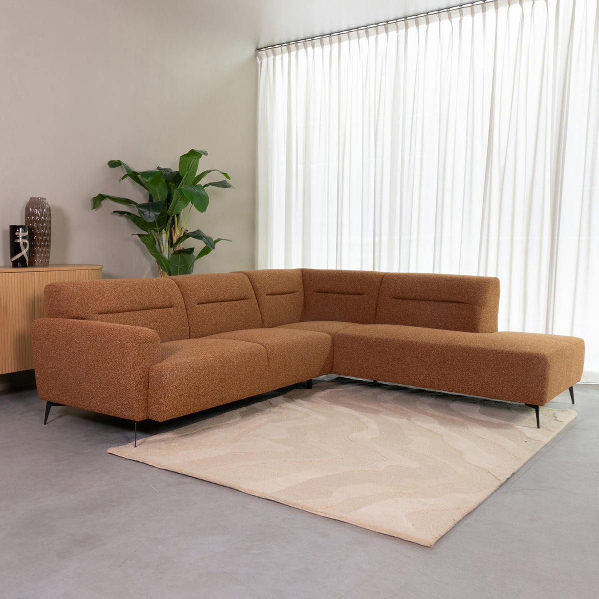 LABEL51 Hoekbanken Bolzano - Coral - Boucle - Hoekbank Rechts