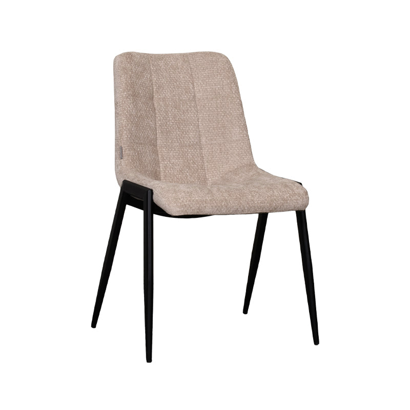 LABEL51 Eetkamerstoelen Noor - Clay - Chenille - Zwart Metalen Frame