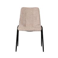 LABEL51 Eetkamerstoelen Noor - Clay - Chenille - Zwart Metalen Frame