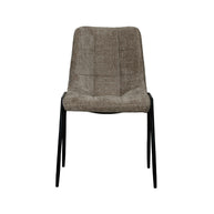 LABEL51 Eetkamerstoelen Noor - Hunter - Chenille - Zwart Metalen Frame