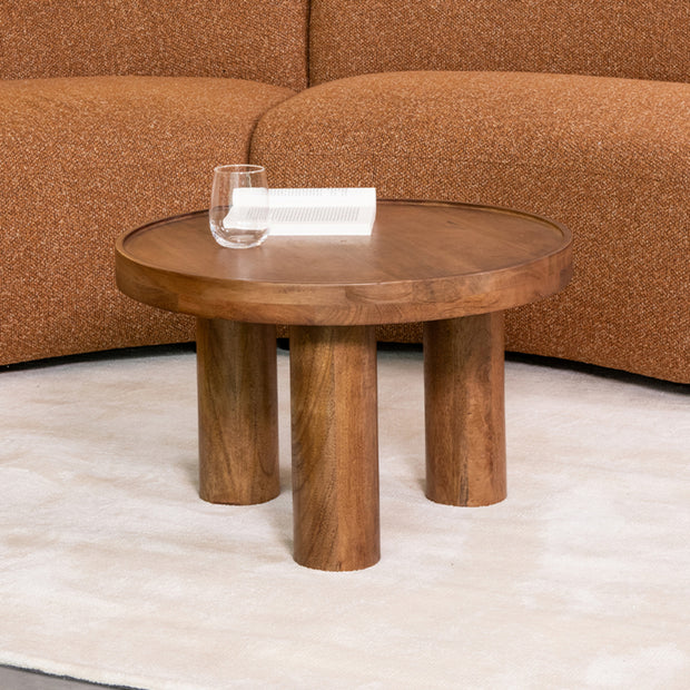 LABEL51 Salontafels Elly - Nature Smooth - Mangohout - 60 cm - Rond