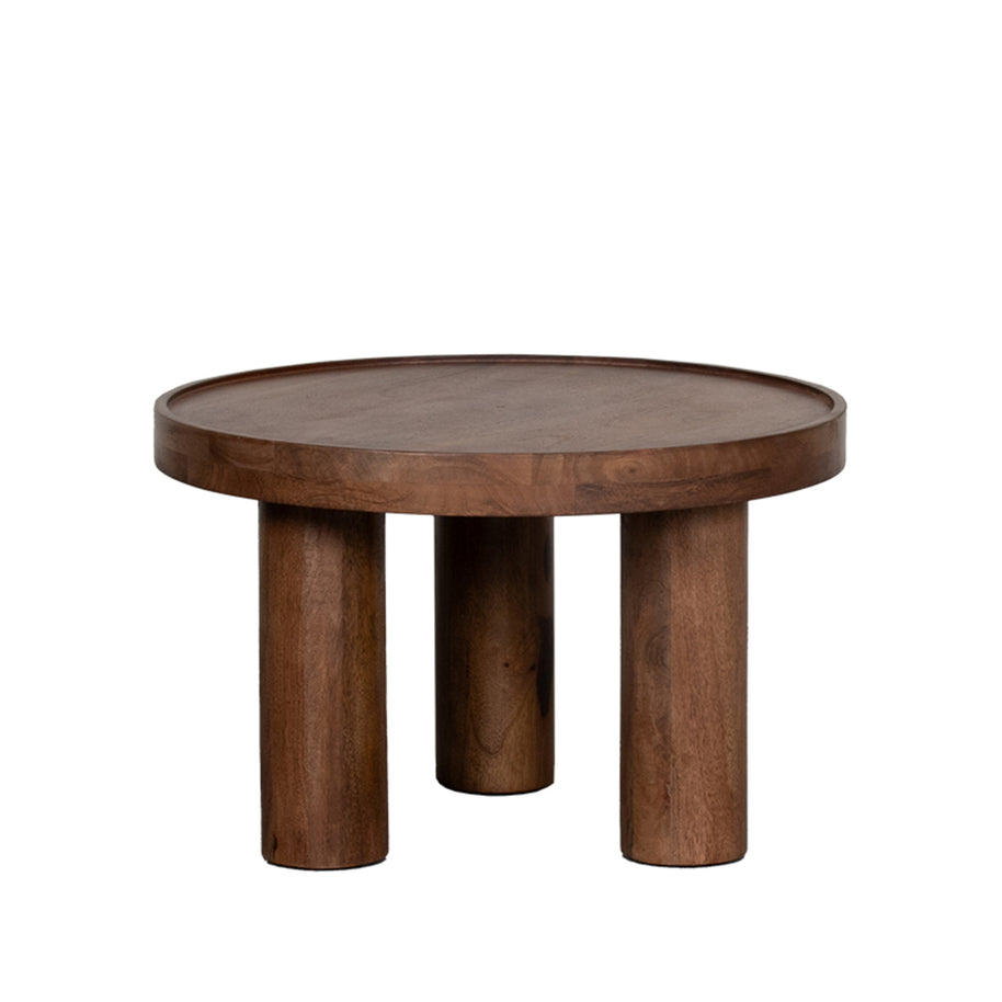 LABEL51 Salontafels Elly - Nature Smooth - Mangohout - 60 cm - Rond
