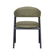 LABEL51 Eetkamerstoelen Amaze - Moss - Kunstleder - Zwart Metalen Frame