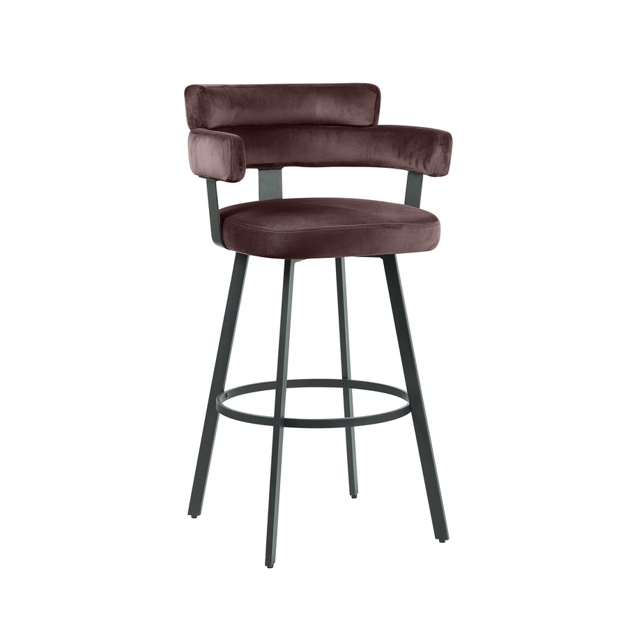 LABEL51 Barkrukken Bardio - Taupe - Fluweel - Hoog