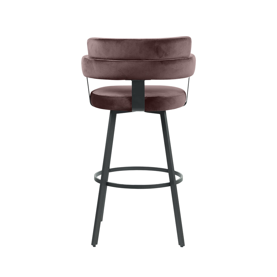 LABEL51 Barkrukken Bardio - Taupe - Fluweel - Hoog