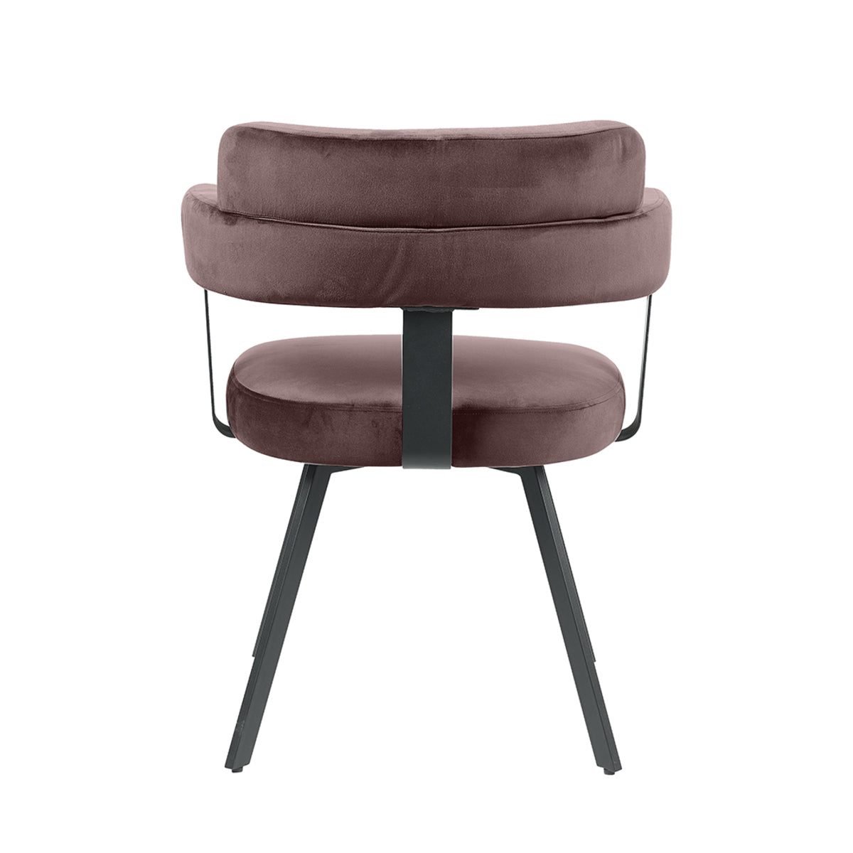 LABEL51 Eetkamerstoelen Bardio - Taupe - Velvet - Zwart Metalen Frame