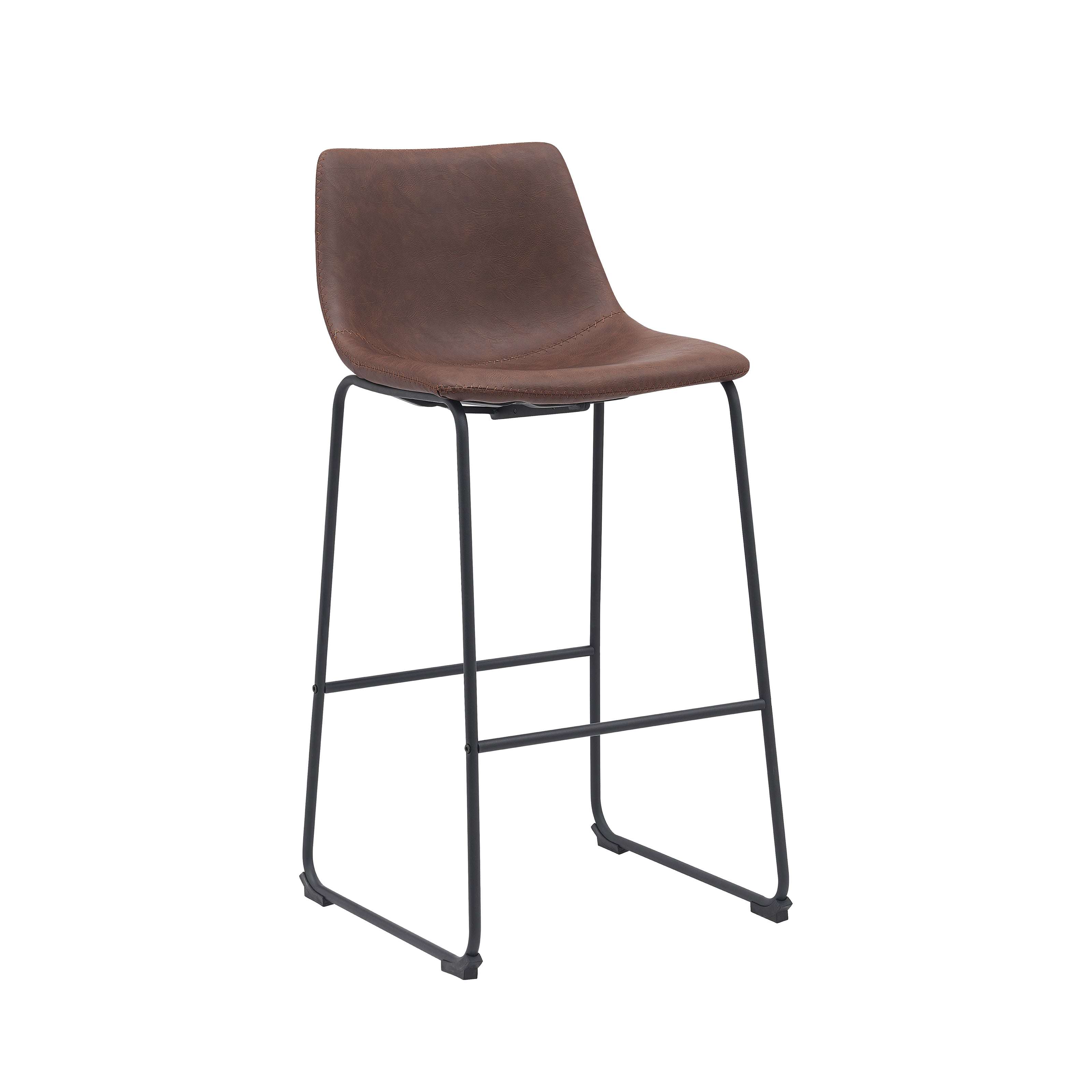 LABEL51 Barkrukken Risto - Bruin - Kunstleder - Hoog