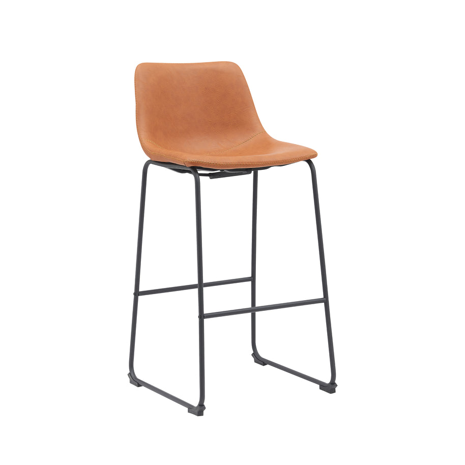 LABEL51 Barkrukken Risto - Cognac - Kunstleder - Hoog