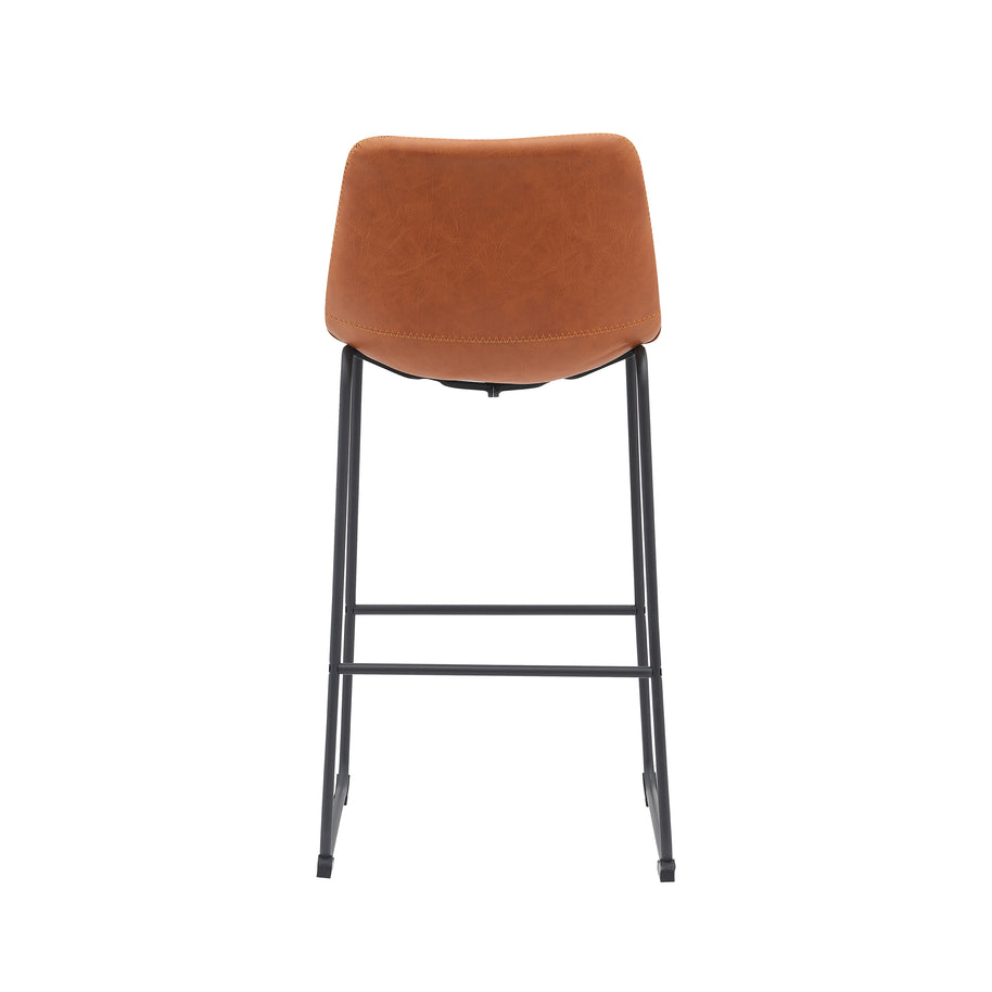LABEL51 Barkrukken Risto - Cognac - Kunstleder - Hoog