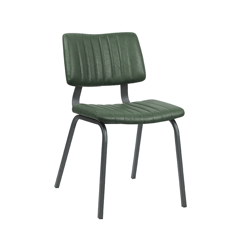 LABEL51 Eetkamerstoelen Gusto - Hunter - Kunstleder - Zwart Metalen Frame