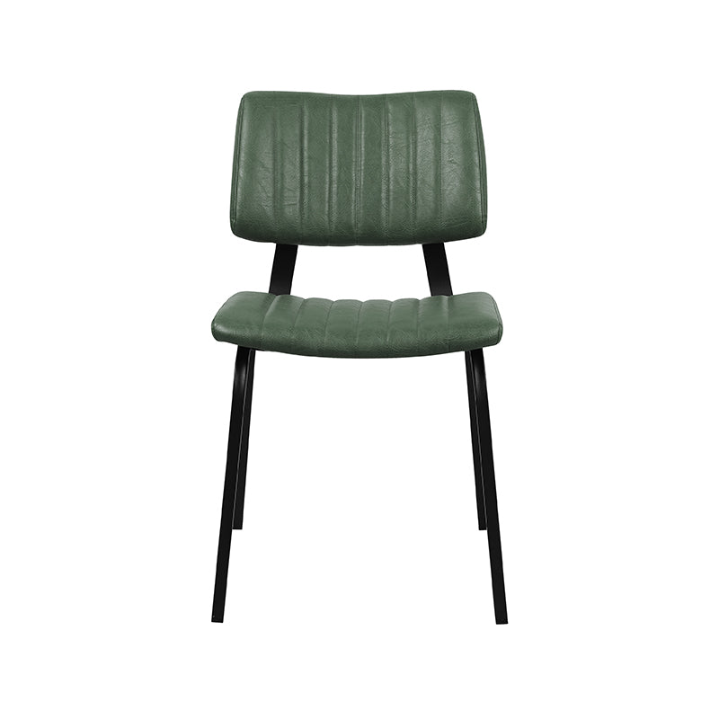 LABEL51 Eetkamerstoelen Gusto - Hunter - Kunstleder - Zwart Metalen Frame