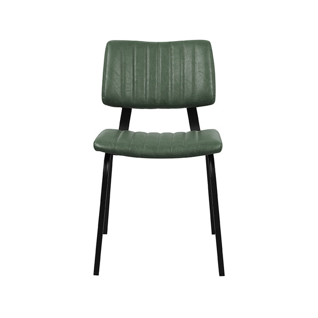 LABEL51 Eetkamerstoelen Gusto - Hunter - Kunstleder - Zwart Metalen Frame