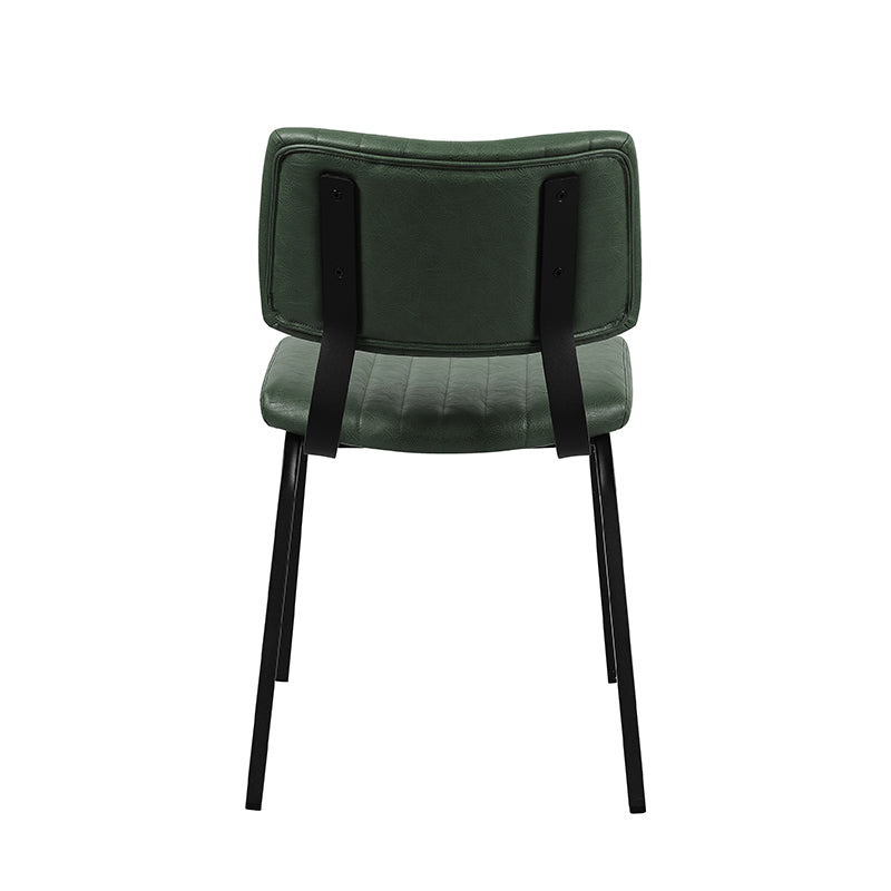 LABEL51 Eetkamerstoelen Gusto - Hunter - Kunstleder - Zwart Metalen Frame