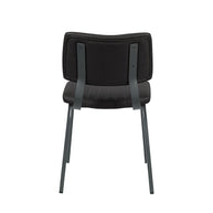 LABEL51 Eetkamerstoelen Gusto - Zwart - Kunstleder - Zwart Metalen Frame