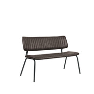 LABEL51 Eetkamerbanken Gusto - Donkerbruin - Kunstleder - 120 cm