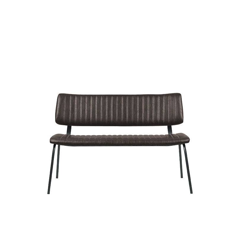LABEL51 Eetkamerbanken Gusto - Donkerbruin - Kunstleder - 120 cm