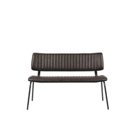 LABEL51 Eetkamerbanken Gusto - Donkerbruin - Kunstleder - 120 cm