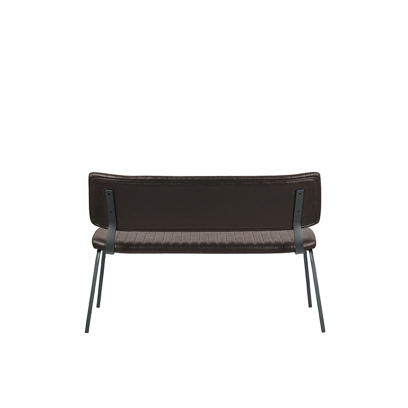 LABEL51 Eetkamerbanken Gusto - Donkerbruin - Kunstleder - 120 cm